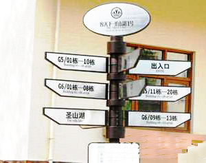 鏡面反蝕刻導向牌